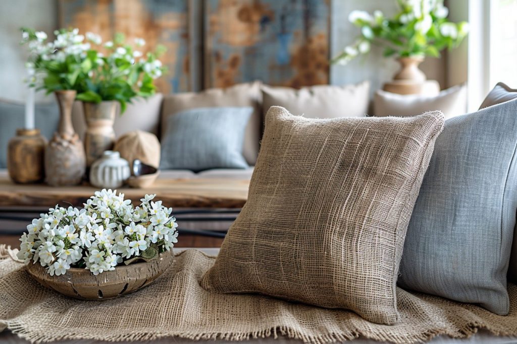 Rafraîchissez votre intérieur : Idées de décoration printanière en toile de jute