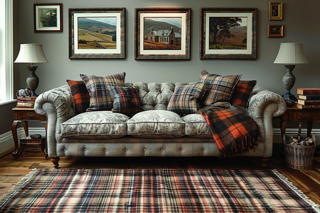 L&rsquo;esprit tartan dans la décoration intérieure : intégrer les motifs écossais dans votre salon