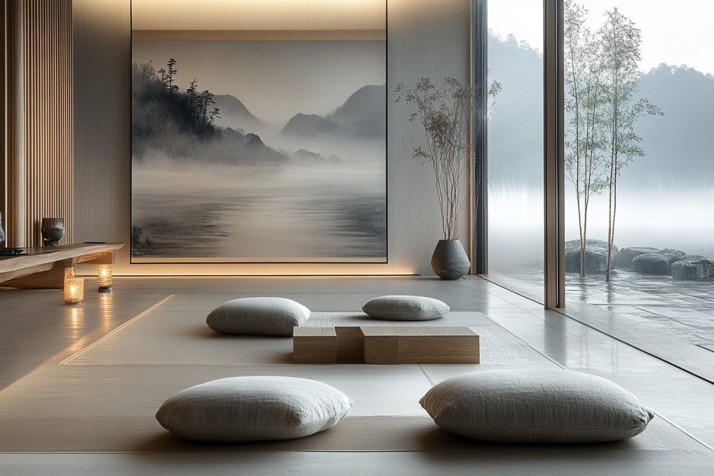 Harmonie visuelle : associer tableaux zen et éléments minimalistes pour un intérieur paisible