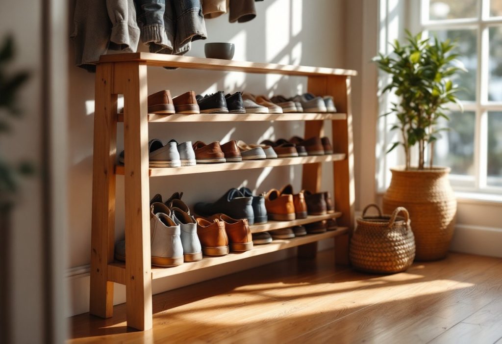 Les avantages offerts par les étagères à chaussures dans l&rsquo;entrée