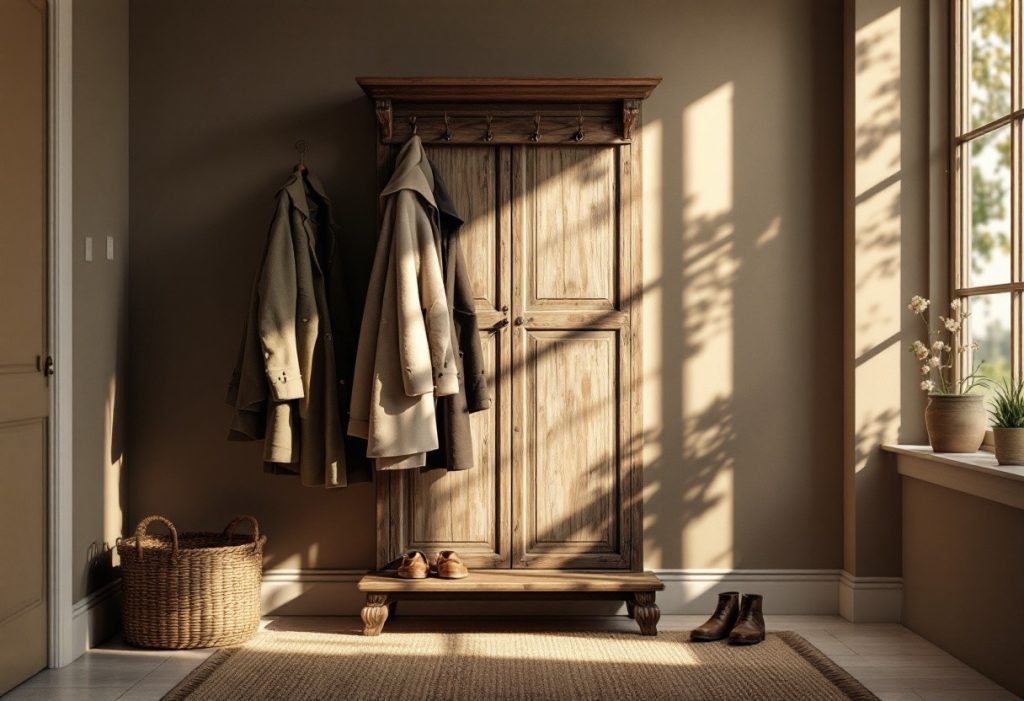 La solution idéale pour une entrée bien organisée : le porte-manteau vintage