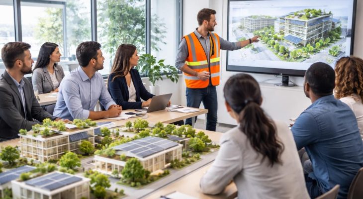bouygues construction propose une formation dédiée aux architectes pour les sensibiliser et les former aux normes rse dans les bâtiments tertiaires, afin de promouvoir des constructions durables et responsables.
