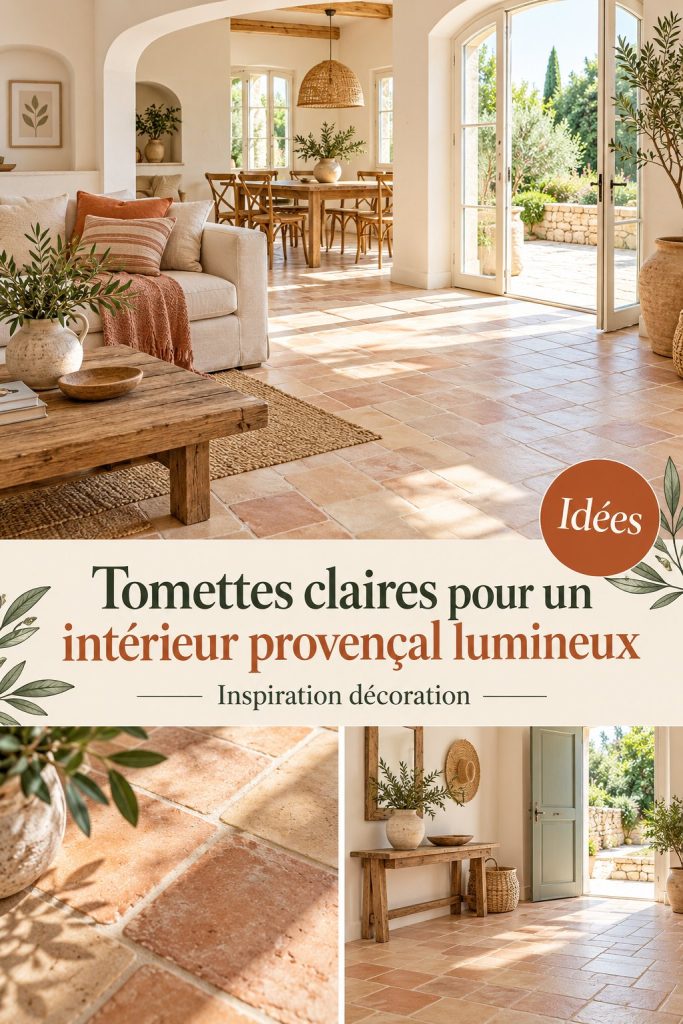 Tomettes claires pour un intérieur provençal lumineux
